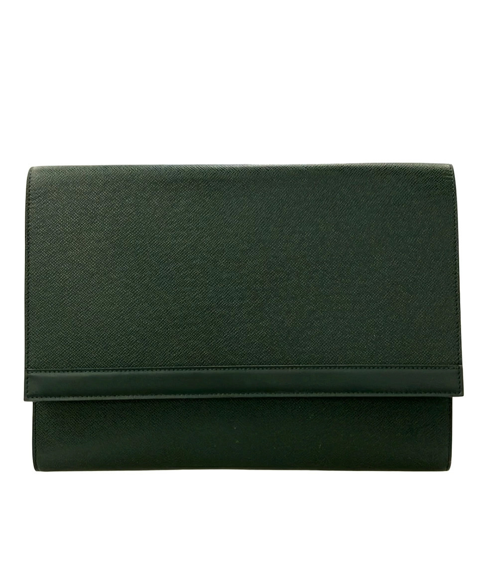Louis Vuitton Pouch Bag Volga Taiga Shoulder Bag Leather Black